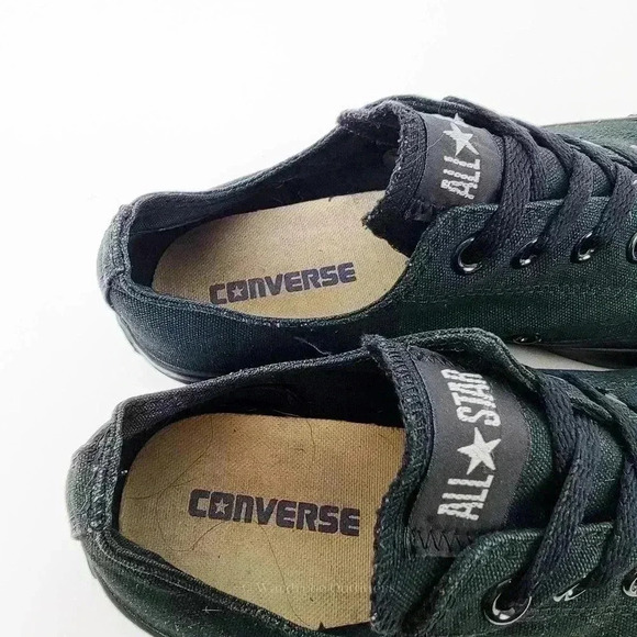 Converse Chuck Taylor All Star Lowtop All Black Monochrome - 8/10 - Picture 8 of 9